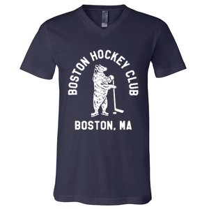 Boston Hockey Club Boston MA V-Neck T-Shirt