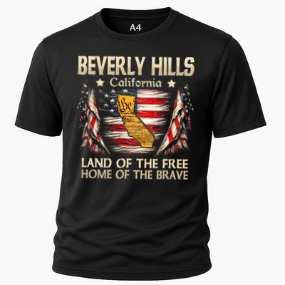 Beverly Hills California Usa Flag 4th Of July Performance Shirt