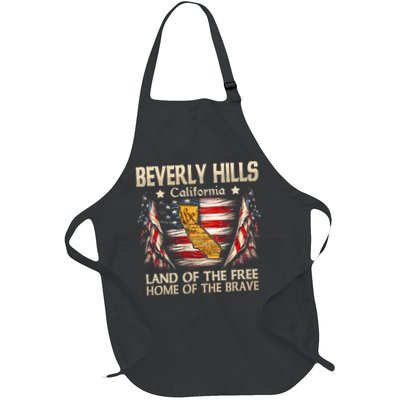 Beverly Hills California Usa Flag 4th Of July Apron