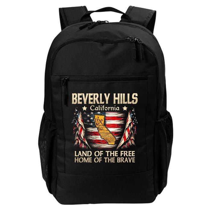 Beverly Hills California Usa Flag 4th Of July Backpack
