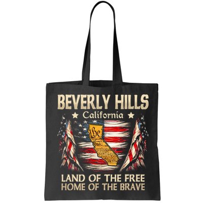 Beverly Hills California Usa Flag 4th Of July Bag