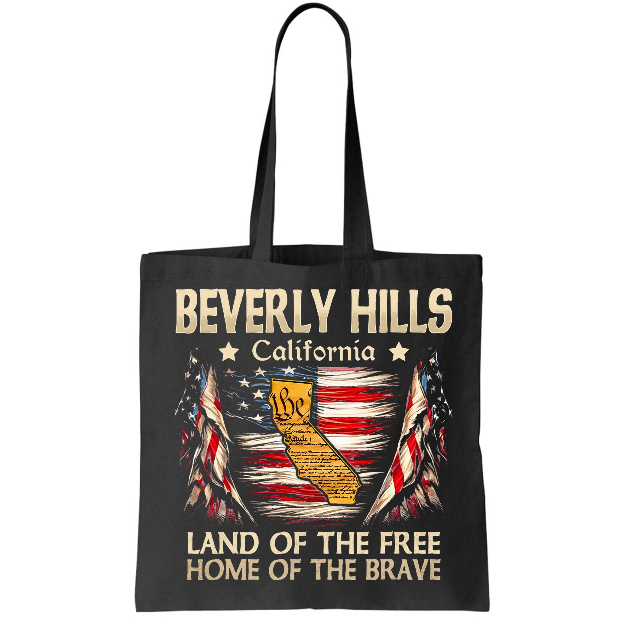Beverly Hills California Usa Flag 4th Of July Bag