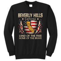 Beverly Hills California Usa Flag 4th Of July Tall Sweatshirt