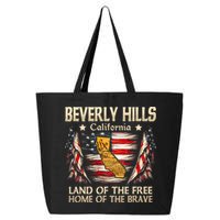 Beverly Hills California Usa Flag 4th Of July 25L Jumbo Tote