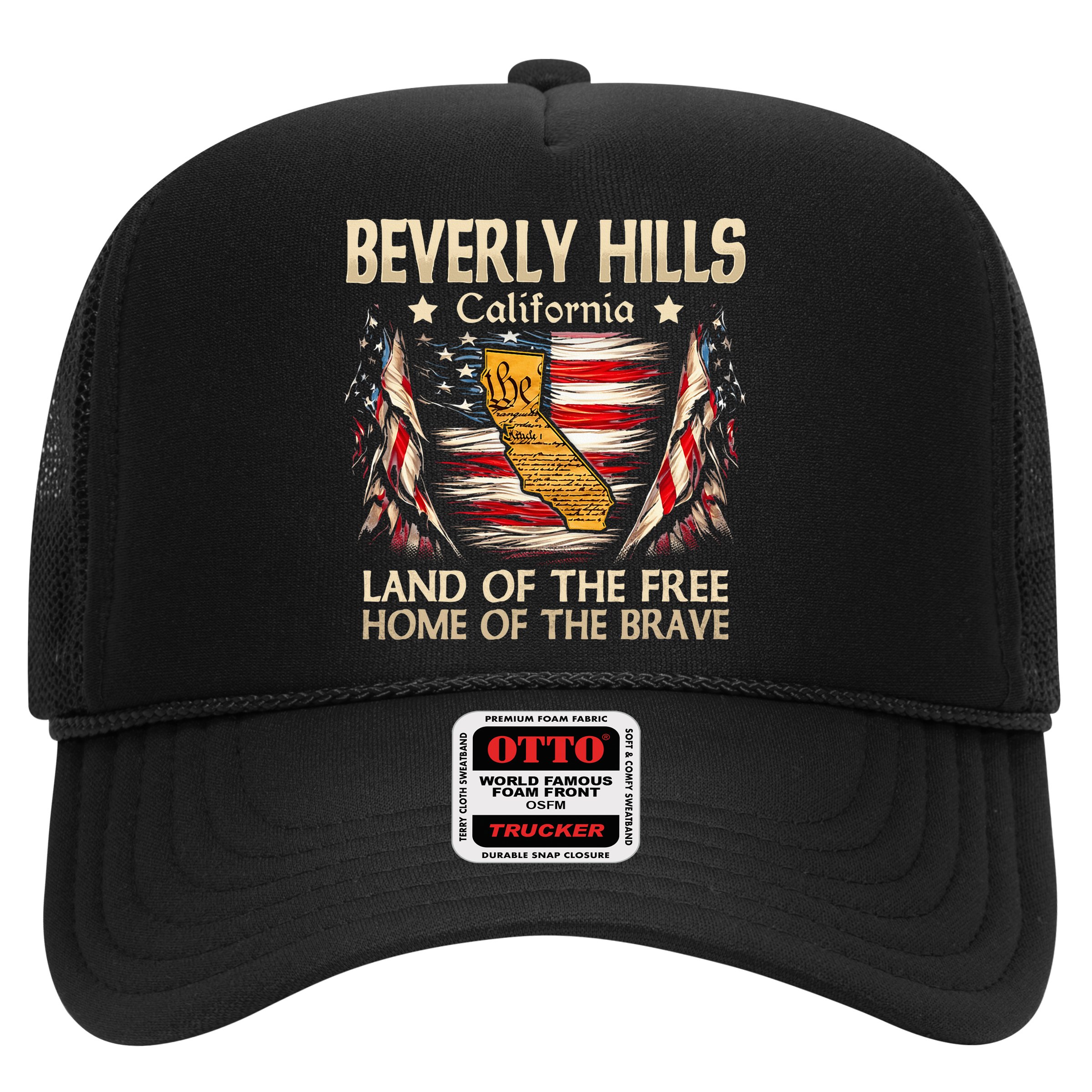 Beverly Hills California Usa Flag 4th Of July Hat