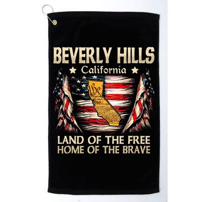 Beverly Hills California Usa Flag 4th Of July Golf Towel