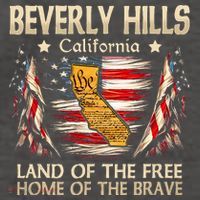Beverly Hills California Usa Flag 4th Of July Vector Backpack