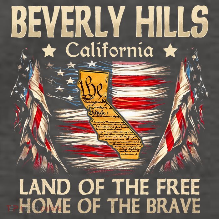 Beverly Hills California Usa Flag 4th Of July Vector Backpack