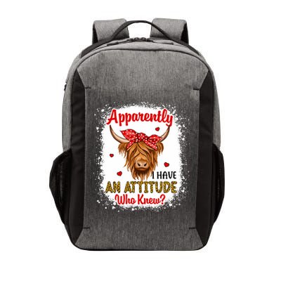 Bleached Highland Cow Apparently I Have An Attitude Who Knew Vector Backpack