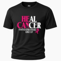 Breast He Can Heal Cancer For God Nothing Is Impossible Cooling Performance Crew T-Shirt