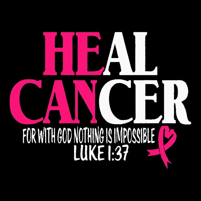 Breast He Can Heal Cancer For God Nothing Is Impossible Impact Tech Backpack