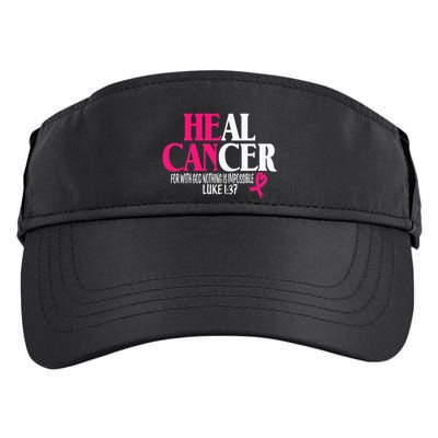 Breast He Can Heal Cancer For God Nothing Is Impossible Adult Drive Performance Visor