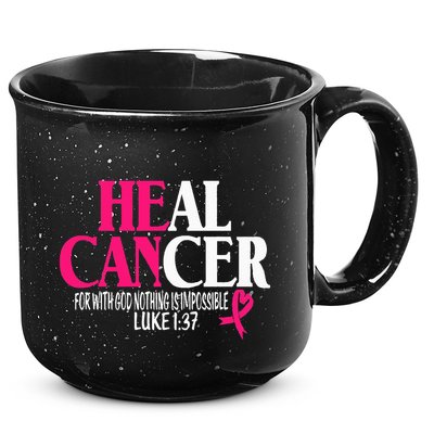 Breast He Can Heal Cancer For God Nothing Is Impossible 15oz Campfire Ceramic Mug