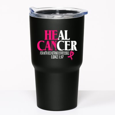 Breast He Can Heal Cancer For God Nothing Is Impossible Tumbler