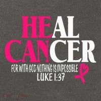 Breast He Can Heal Cancer For God Nothing Is Impossible Cotton Canvas Backpack