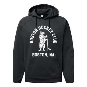 Boston Hockey Club Boston Ma Performance Fleece Hoodie