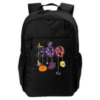 Boo Halloween Costume Spiders Ghosts Pumkin & Witch Hat Daily Commute Backpack