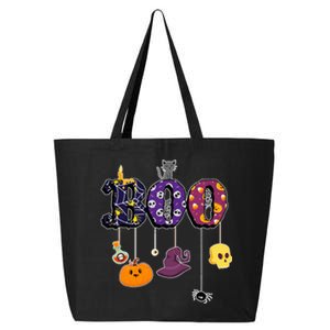 Boo Halloween Costume Spiders Ghosts Pumkin & Witch Hat 25L Jumbo Tote