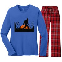 Bigfoot Halloween Costume Bigfoot Believer Women's Long Sleeve Flannel Pajama Set 