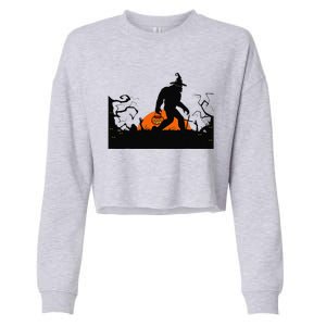 Bigfoot Halloween Costume Bigfoot Believer Cropped Pullover Crew