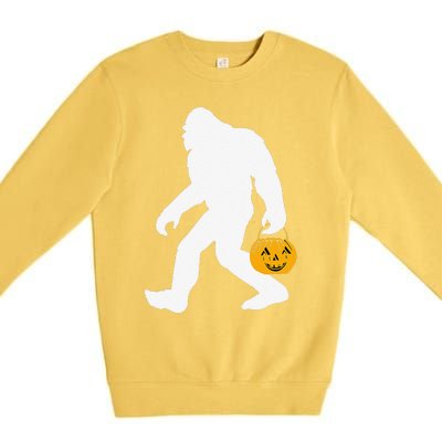 Bigfoot Halloween Costume Design Funny Premium Crewneck Sweatshirt