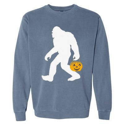 Bigfoot Halloween Costume Design Funny Garment-Dyed Sweatshirt