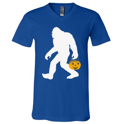 Bigfoot Halloween Costume Design Funny V-Neck T-Shirt