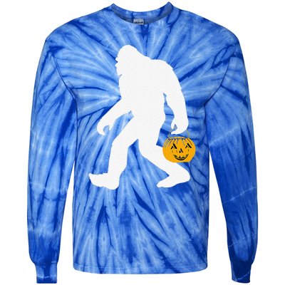 Bigfoot Halloween Costume Design Funny Tie-Dye Long Sleeve Shirt