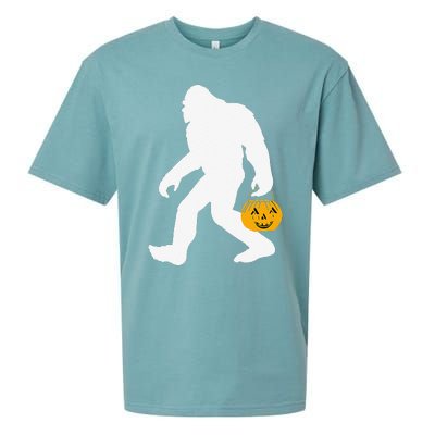 Bigfoot Halloween Costume Design Funny Sueded Cloud Jersey T-Shirt