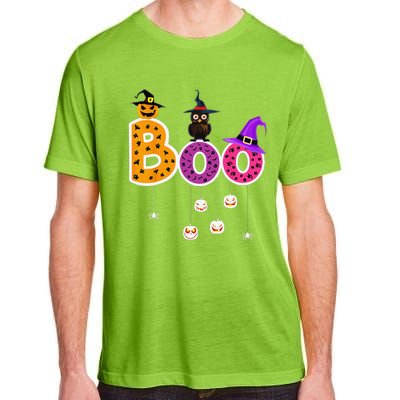 Boo Halloween Costume Spiders Ghosts Pumkin & Witch Hat Adult ChromaSoft Performance T-Shirt