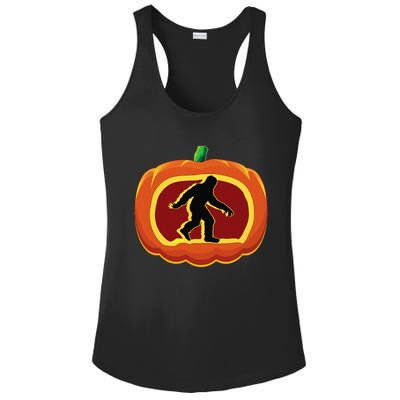 Bigfoot Halloween Costume Idea Sasquatch Pumpkin Yeti Gift Ladies PosiCharge Competitor Racerback Tank