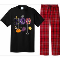 Boo Halloween Costume Spiders Ghosts Pumkin & Witch Hat Pajama Set