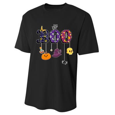 Boo Halloween Costume Spiders Ghosts Pumkin & Witch Hat Performance Sprint T-Shirt