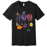 Boo Halloween Costume Spiders Ghosts Pumkin & Witch Hat Premium T-Shirt