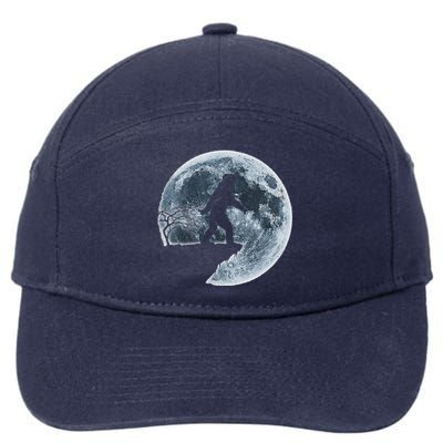 Bigfoot Halloween Costume Moon Silhouette 7-Panel Snapback Hat