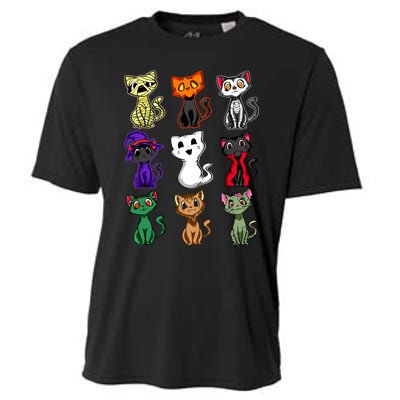 Boo Halloween Cat Cute Black Cat Costume For Girls Cooling Performance Crew T-Shirt