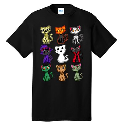 Boo Halloween Cat Cute Black Cat Costume For Girls Tall T-Shirt