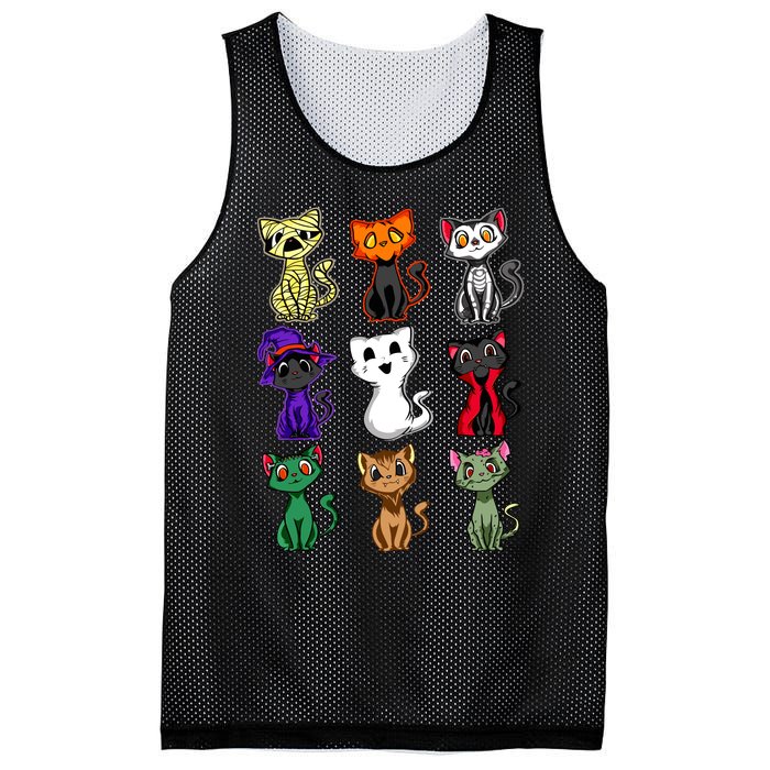 Boo Halloween Cat Cute Black Cat Costume For Girls Mesh Reversible Basketball Jersey Tank