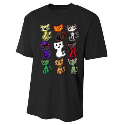 Boo Halloween Cat Cute Black Cat Costume For Girls Performance Sprint T-Shirt