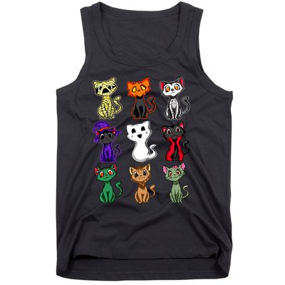 Boo Halloween Cat Cute Black Cat Costume For Girls Tank Top