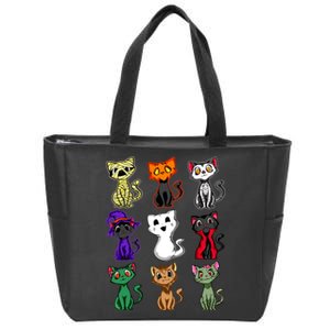 Boo Halloween Cat Cute Black Cat Costume For Girls Zip Tote Bag