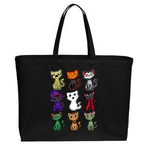 Boo Halloween Cat Cute Black Cat Costume For Girls Cotton Canvas Jumbo Tote