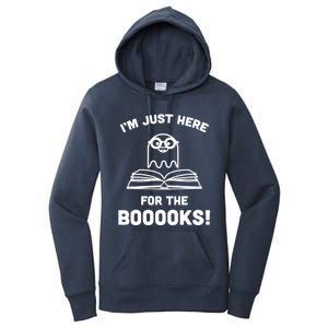 Booooks Halloween Cute Ghost Reading Books Library Gift Women's Pullover Hoodie