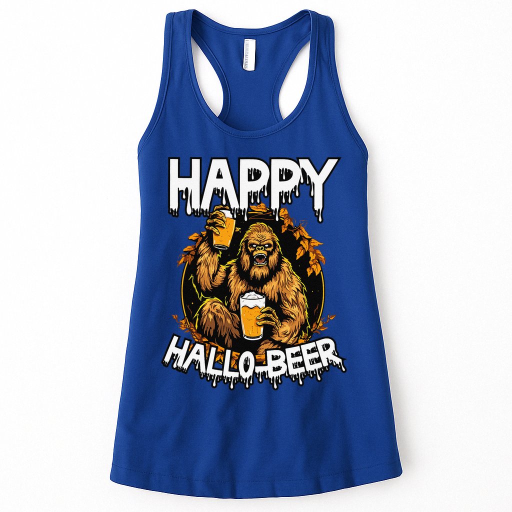 Bigfoot Halloween Costume Sasquatch Beer Trick Or Treat Womens Tank Top