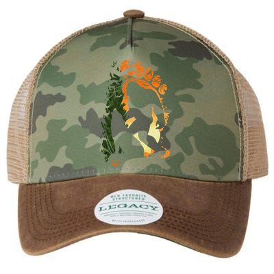 Bigfoot Halloween Costume Sasquatch Silhouette Wolf Howling Legacy Tie Dye Trucker Hat