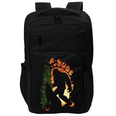 Bigfoot Halloween Costume Sasquatch Silhouette Wolf Howling Impact Tech Backpack
