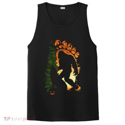 Bigfoot Halloween Costume Sasquatch Silhouette Wolf Howling PosiCharge Competitor Tank