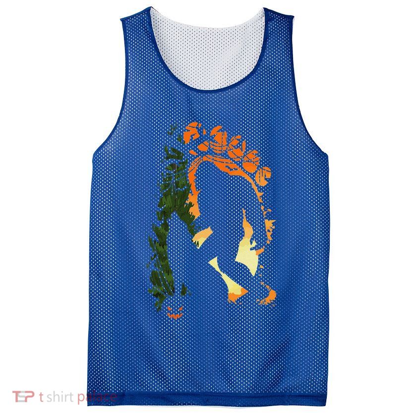 Bigfoot Halloween Costume Sasquatch Silhouette Wolf Howling Mesh Reversible Basketball Jersey Tank