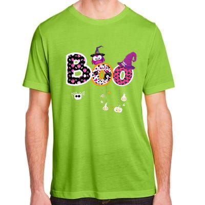 Boo Halloween Costume Spiders Ghosts Pumkin & Witch Hat Gift Adult ChromaSoft Performance T-Shirt