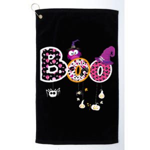 Boo Halloween Costume Spiders Ghosts Pumkin & Witch Hat Gift Platinum Collection Golf Towel